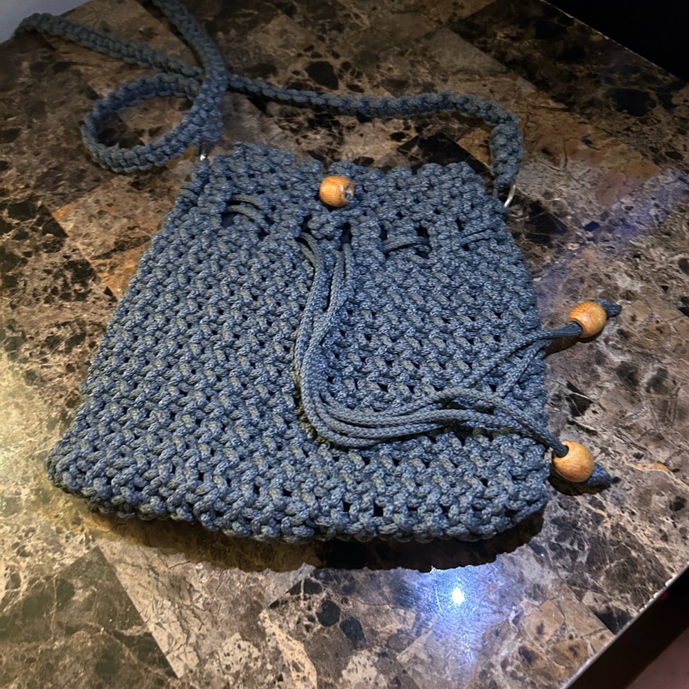 Smaller crotchet bag.